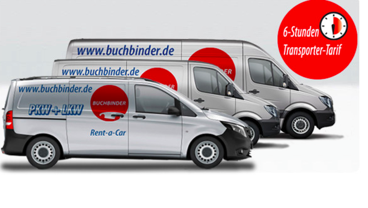 Buchbinder RentaCar Transporter ab 3,75 Euro pro Stunde, Flotte.de